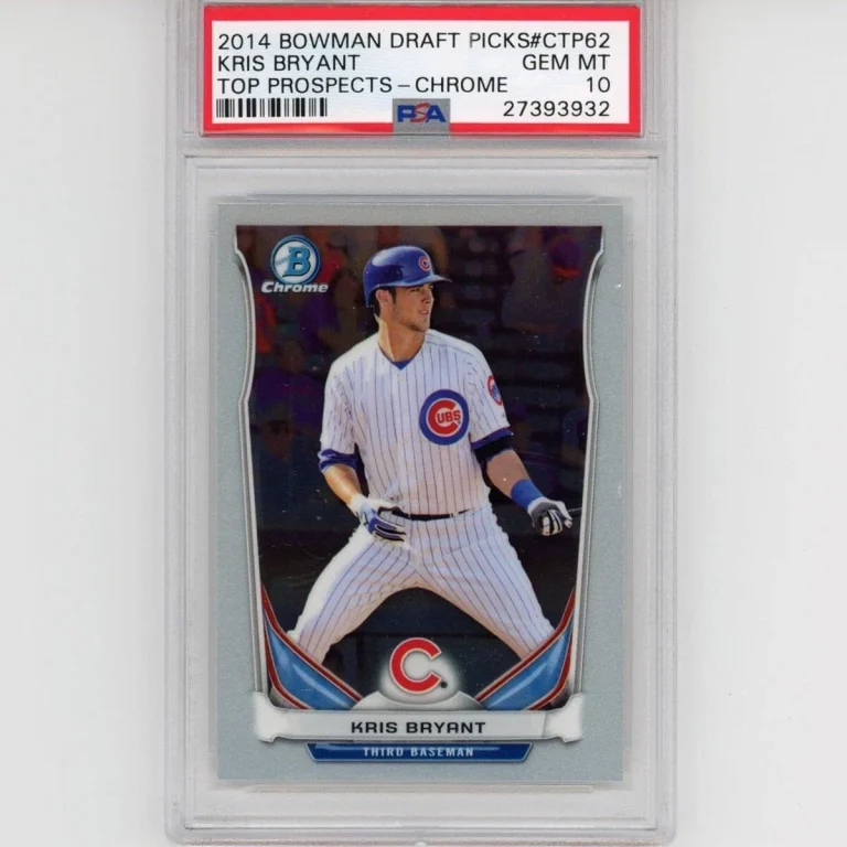Graded 2014 Bowman Draft Picks Chrome Kris Bryant #CTP62 Rookie RC Baseball Card