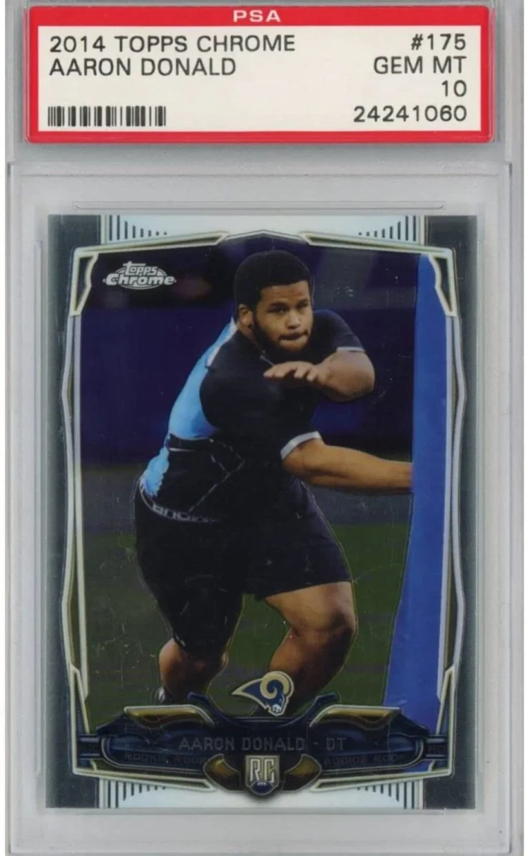 Graded 2014 Topps Chrome Aaron Donald #175 Rookie RC Football Card PSA 10 Gem Mi
