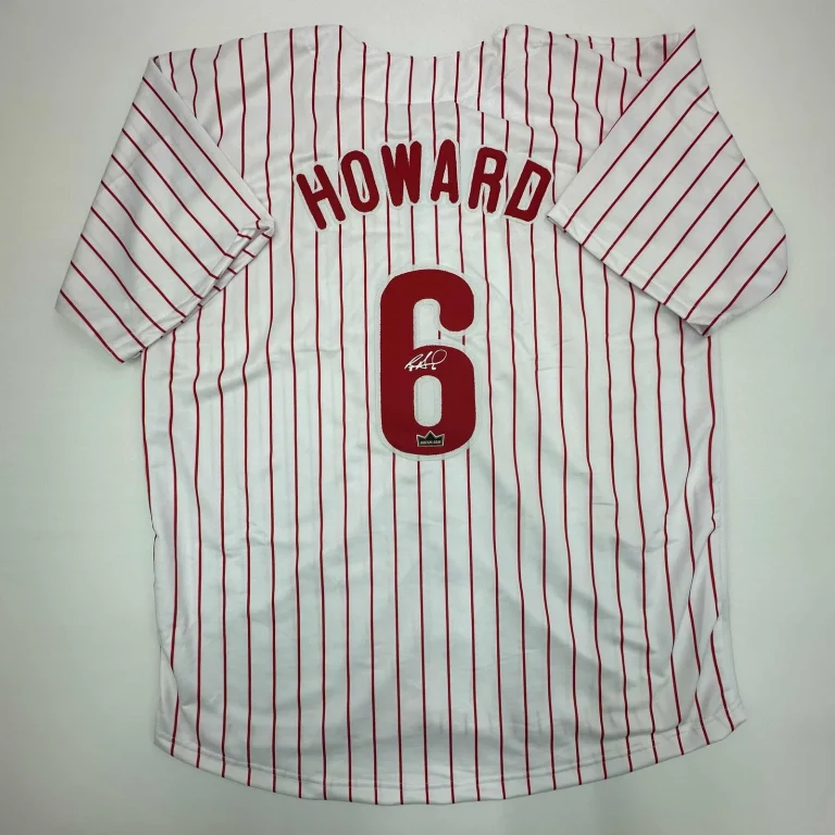 Facsimile Autographed Ryan Howard Philadelphia Pinstripe Reprint Jersey Men's XL