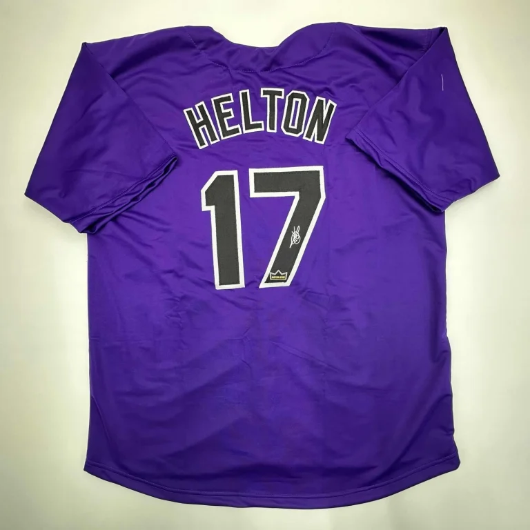Facsimile Autographed Todd Helton Colorado Purple Reprint Jersey Size Men's XL