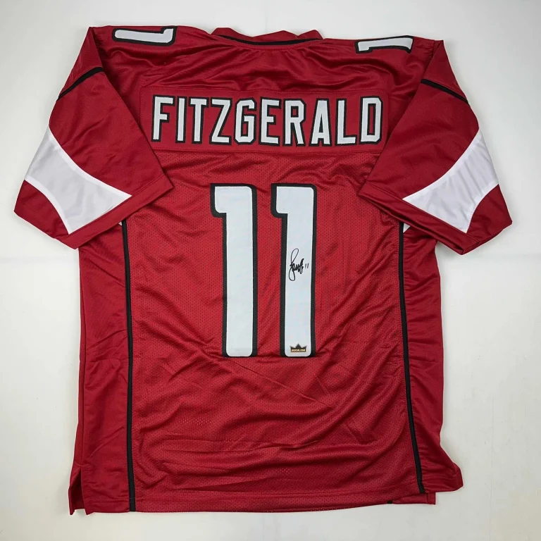 Facsimile Autographed Larry Fitzgerald Arizona Red Reprint Jersey Size Men's XL