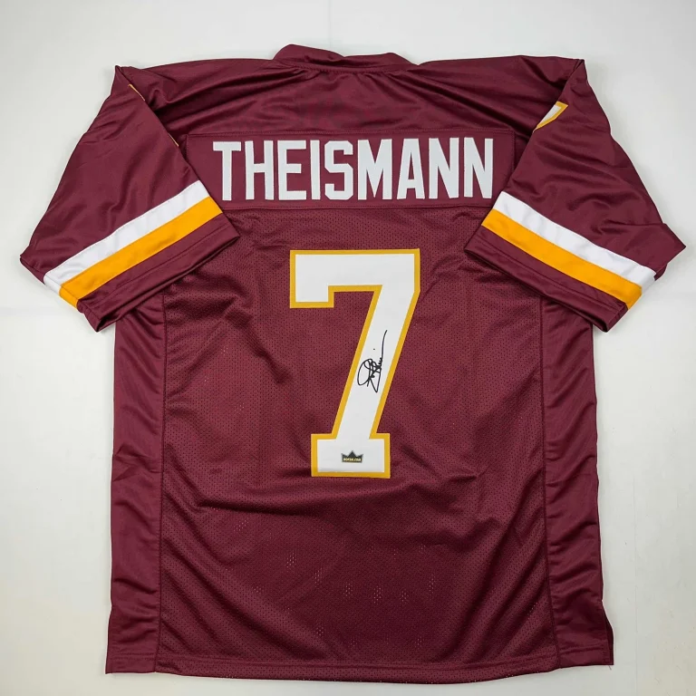 Facsimile Autographed Joe Theismann Washington Red Reprint Jersey Size Men's XL
