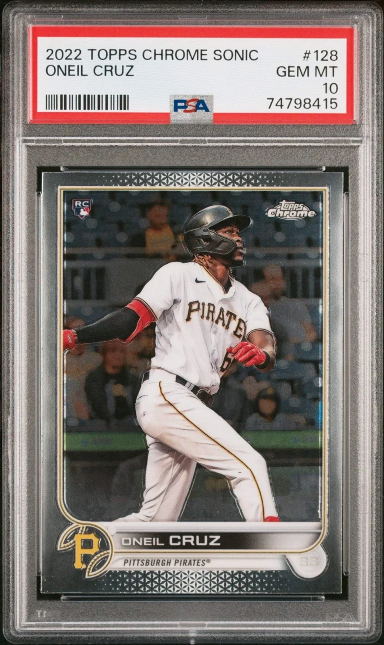 Graded 2022 Topps Chrome Sonic Oneil Cruz #128 Rookie RC Baseball Card PSA 10