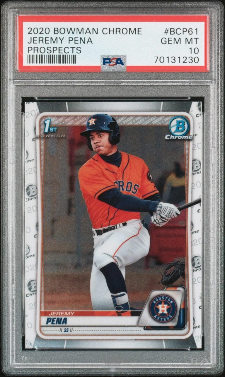 Graded 2020 Bowman Chrome Jeremy Pena #BCP61 Prospects RC Baseball Card PSA 10