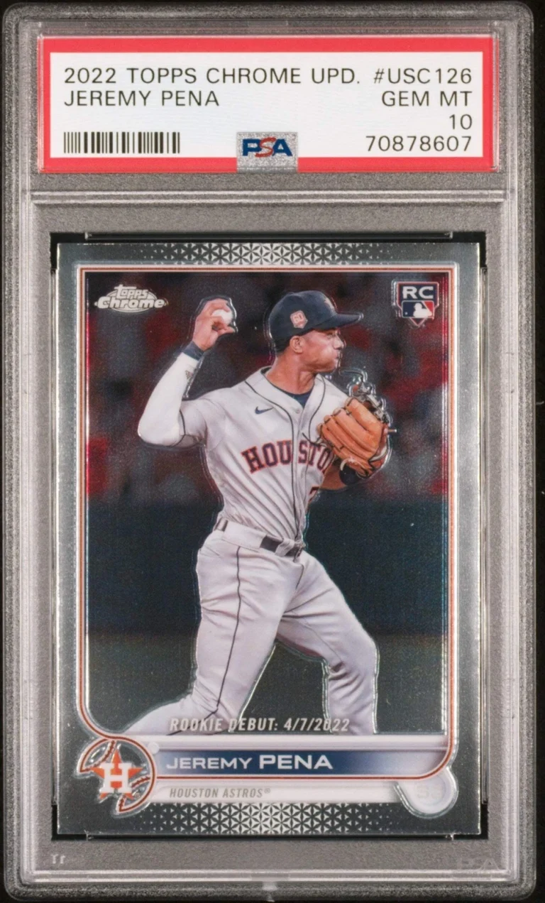 Graded 2022 Topps Chrome Upd Jeremy Pena #USC126 Rookie RC Baseball Card PSA 10