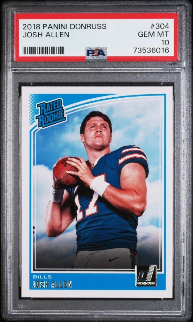 Graded 2018 Panini Donruss Josh Allen #304 Rookie RC Football Card PSA 10 Gem