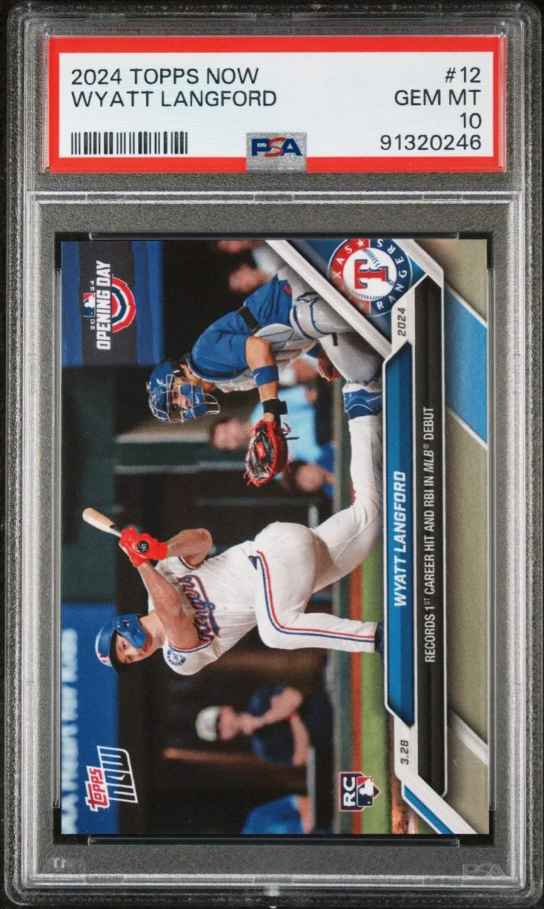 Graded 2024 Topps Now Wyatt Langford #12 Rookie RC Baseball Card PSA 10 Gem Mint