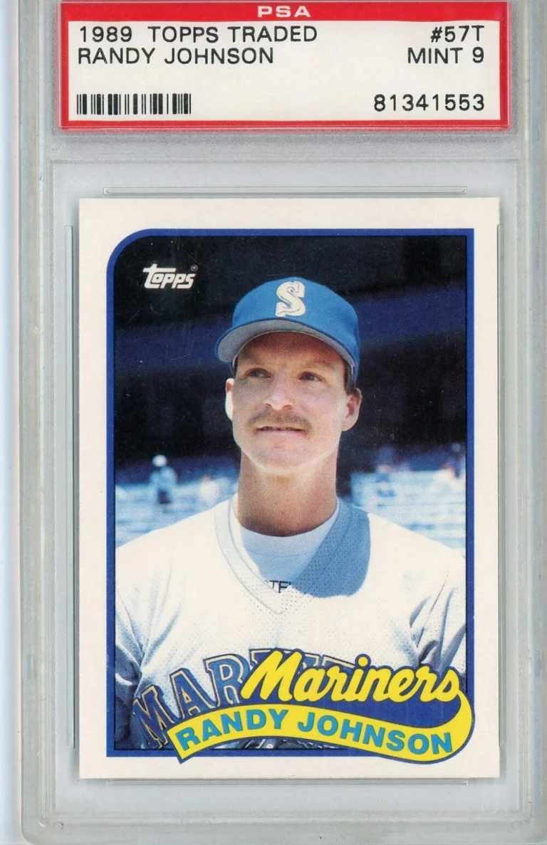 Graded 1989 Topps Traded Randy Johnson #57TTTT Rookie RC Baseball Card PSA 9