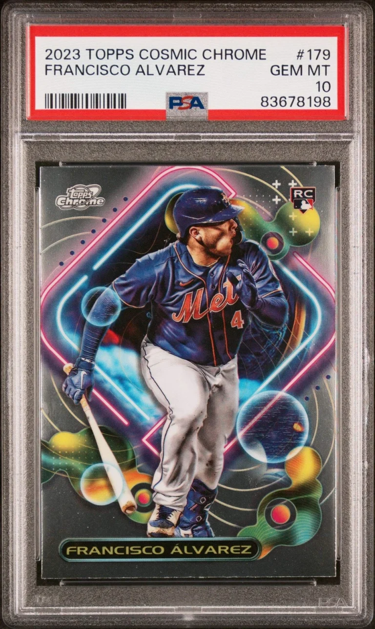 Graded 2023 Topps Cosmic Chrome Francisco Alvarez #179 RC Baseball Card PSA 10