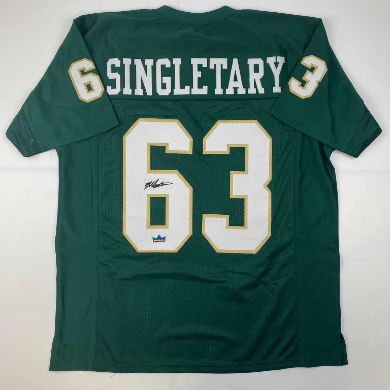 Facsimile Autographed Mike Singletary Baylor Green Reprint Jersey Size Men's XL