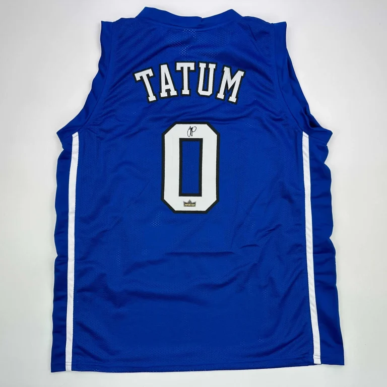 Facsimile Autographed Jayson Tatum Duke Blue Reprint Jersey Size Men's XL