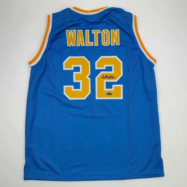 Facsimile Autographed Bill Walton UCLA Blue Reprint Jersey Size Men's XL