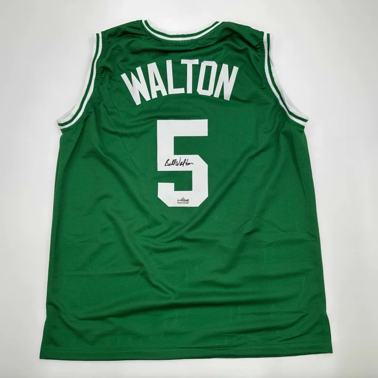 Facsimile Autographed Bill Walton Boston Green Reprint Jersey Size Men's XL