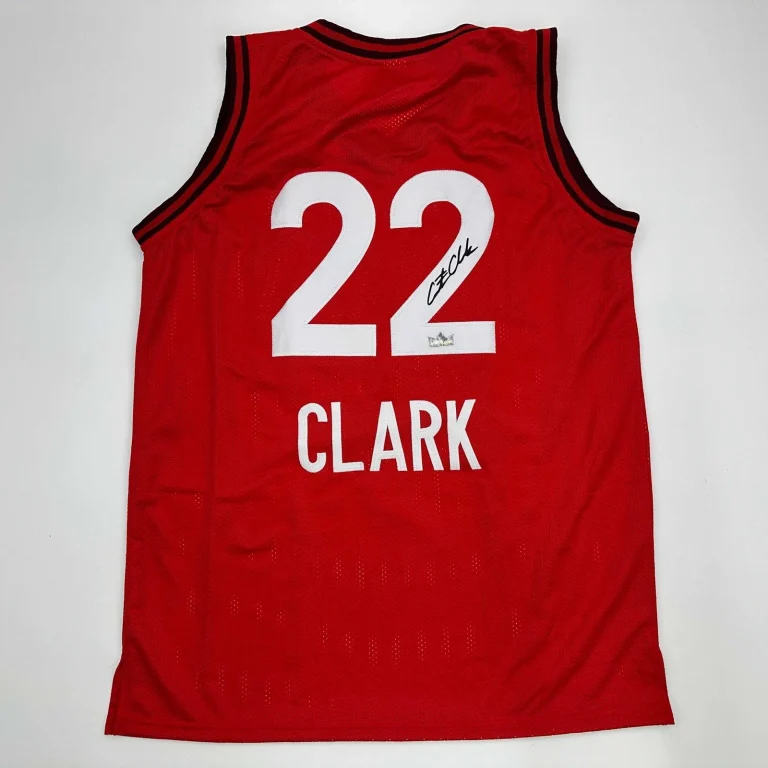 Facsimile Autographed Caitlin Clark Indiana Red Reprint Jersey Size Men's XL
