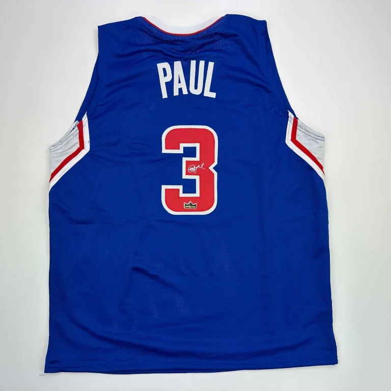 Facsimile Autographed Chris Paul Los Angeles LA Blue Reprint Jersey Size Mens XL