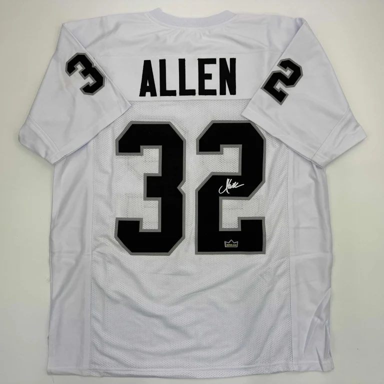 Facsimile Autographed Marcus Allen Oakland Las Vegas White Reprint Jersey XL