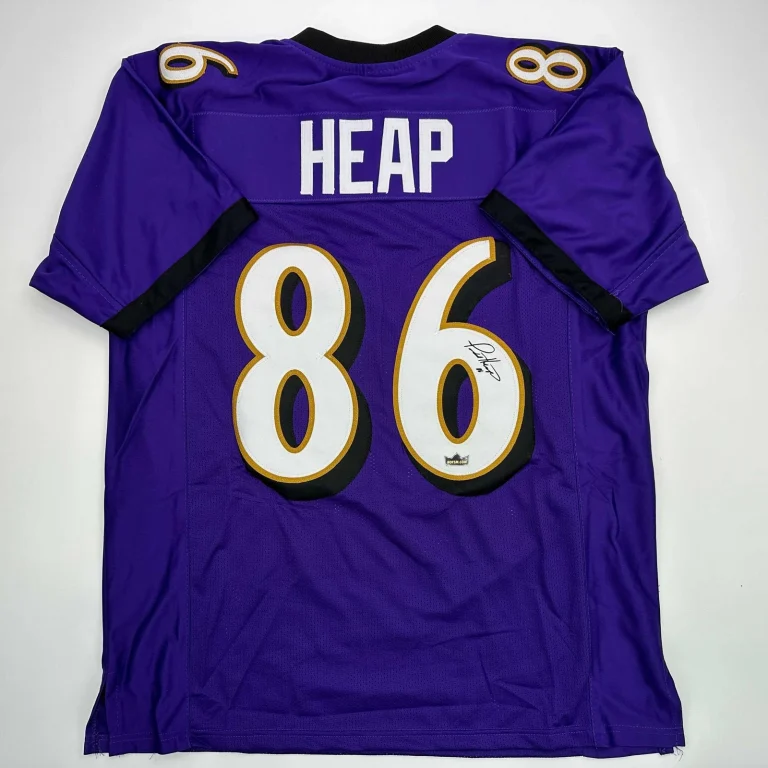 Facsimile Autographed Todd Heap Baltimore Purple Reprint Jersey Size Men's XL
