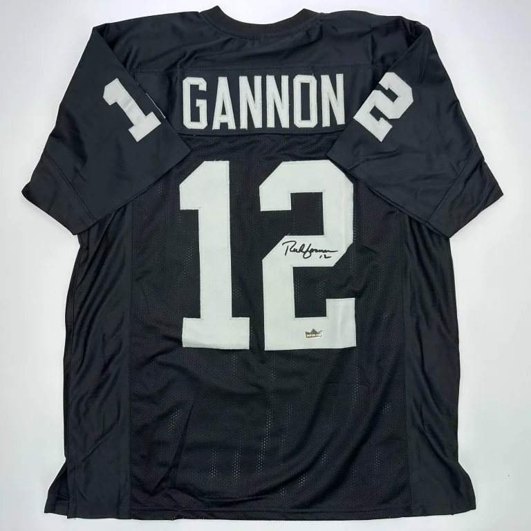 Facsimile Autographed Rich Gannon Oakland Las Vegas Black Reprint Jersey XL