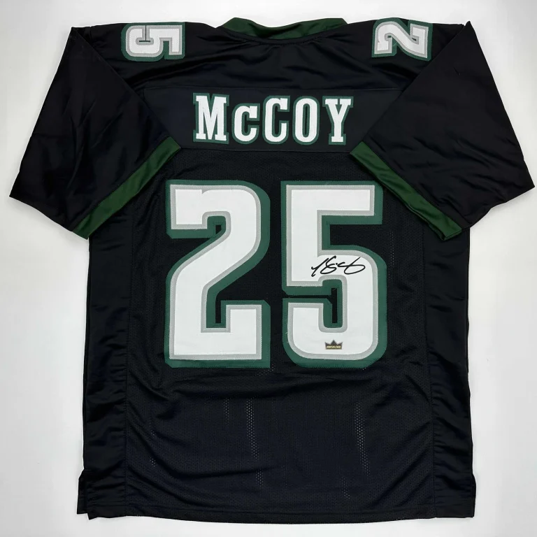 Facsimile Autographed LeSean McCoy Philadelphia Black Reprint Jersey Men's XL