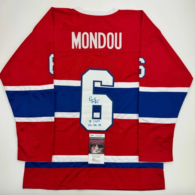 Autographed/Signed Pierre Mondou 