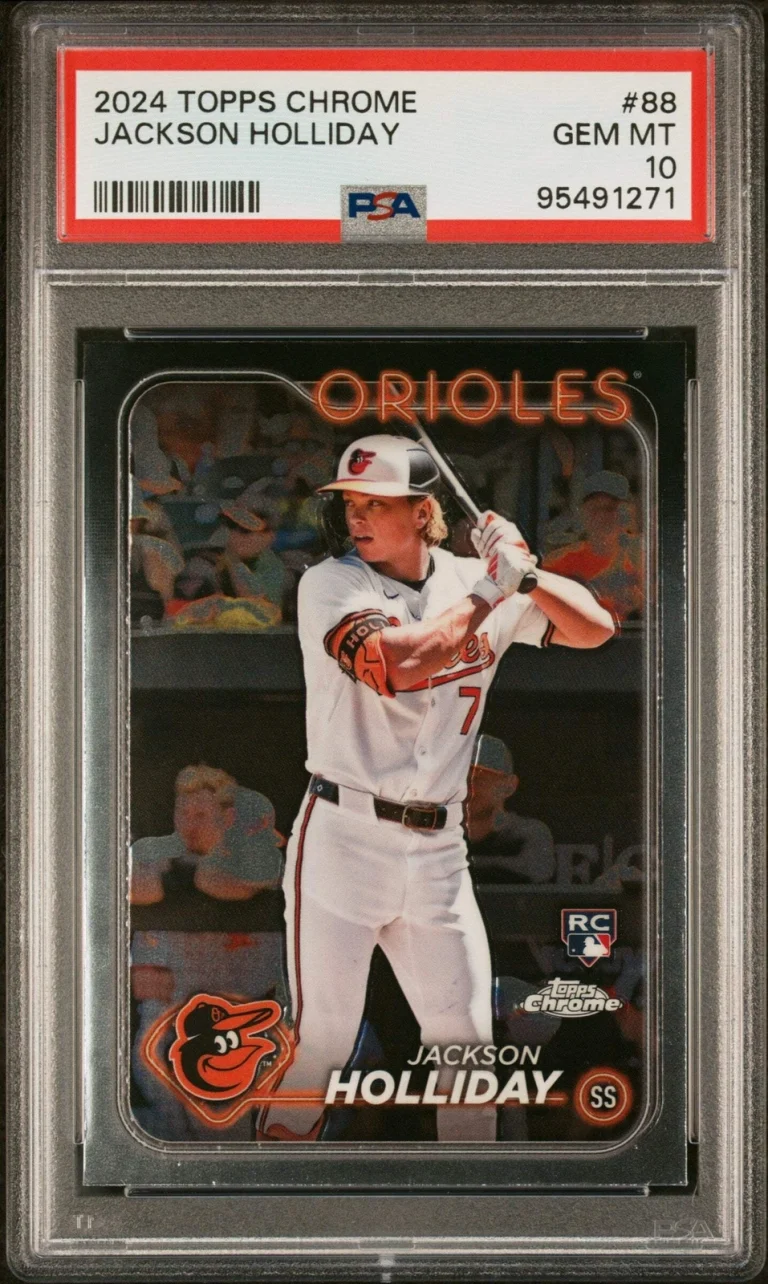 Graded 2024 Topps Chrome Jackson Holliday #88 Rookie RC Baseball Card PSA 10 Gem