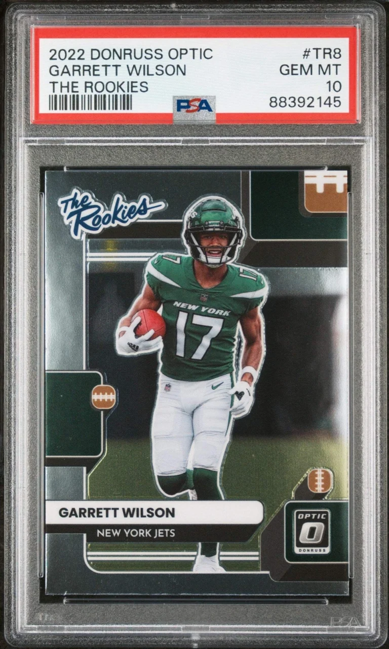 Graded 2022 Donruss Optic Garrett Wilson #TR8 The Rookies Football Card PSA 10