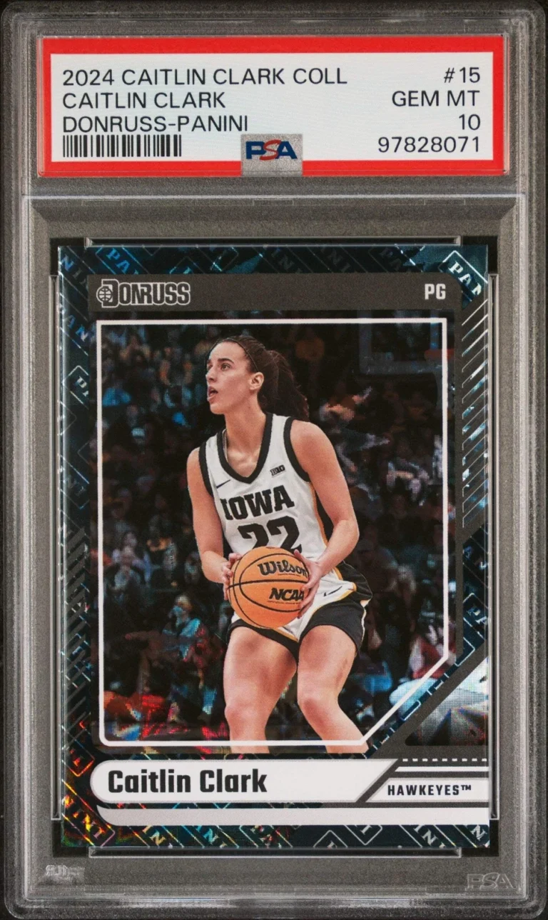 Graded 2024 Panini Coll Caitlin Clark #15 Donruss Panini Basketball Card PSA 10