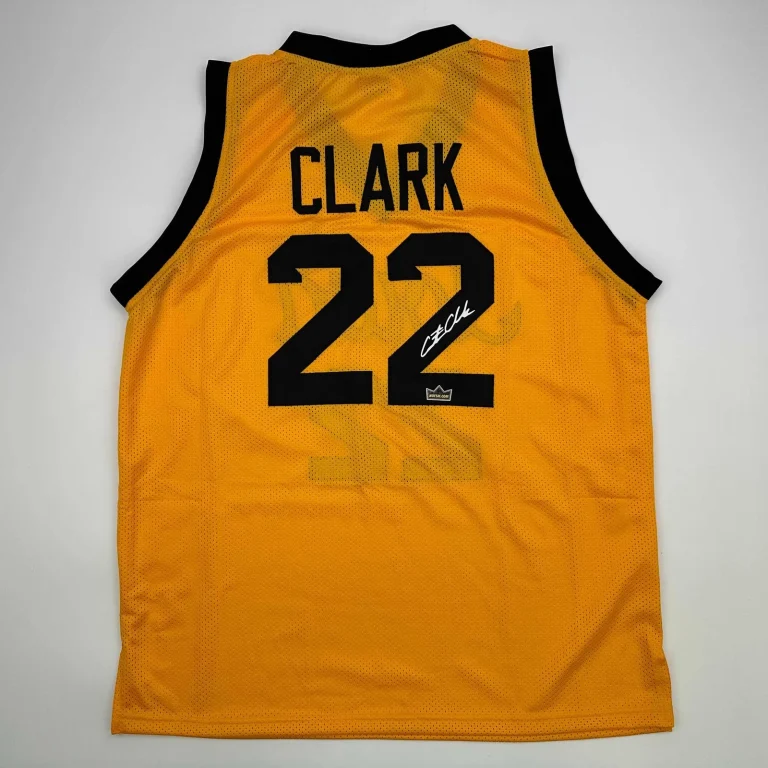 Facsimile Autographed Caitlin Clark Iowa Yellow Reprint Jersey Size Men's XL