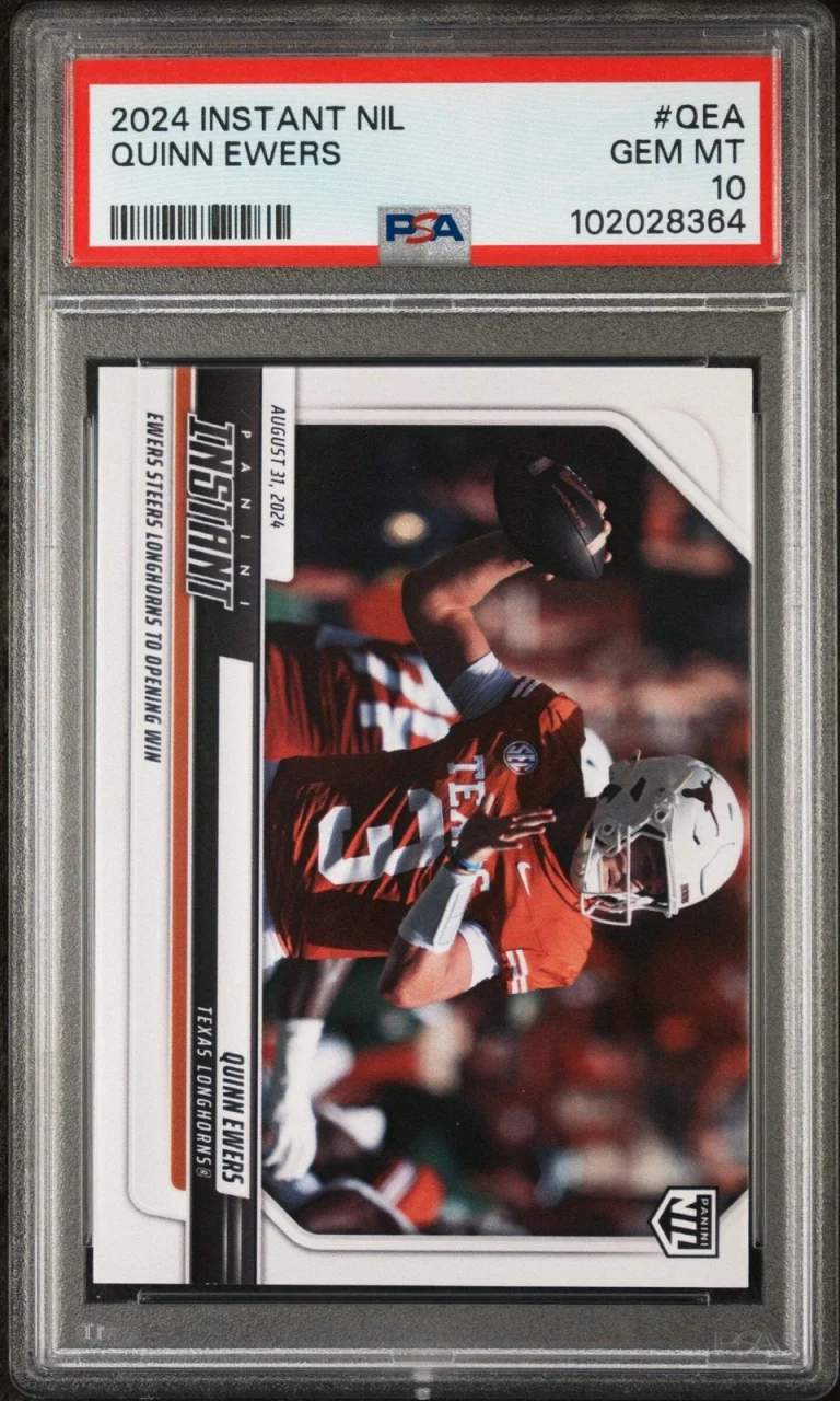 Graded 2024 Panini Instant NIL Quinn Ewers #QEA Rookie RC Football Card PSA 10