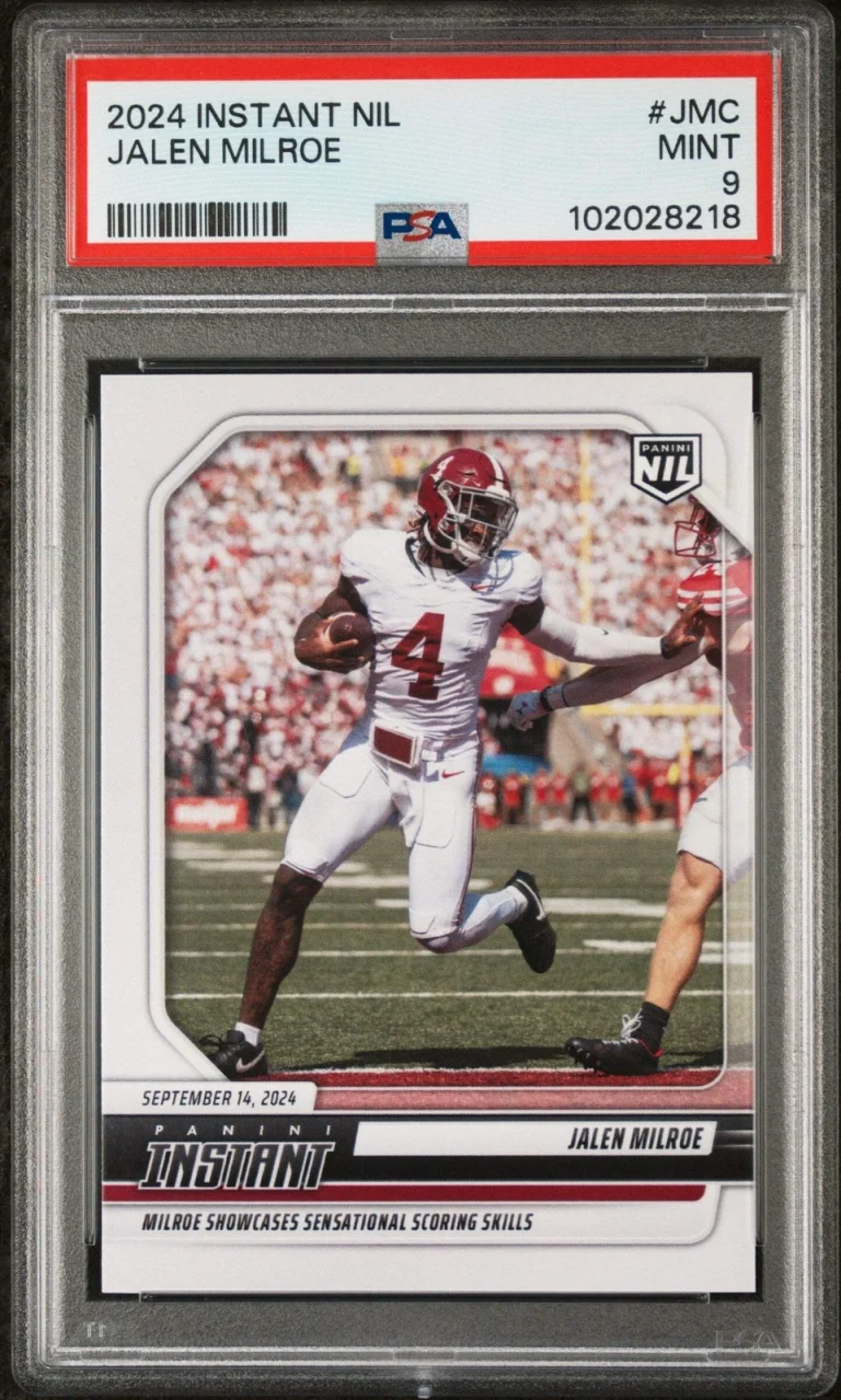Graded 2024 Panini Instant NIL Jalen Milroe #JMC Rookie RC Football Card PSA 9