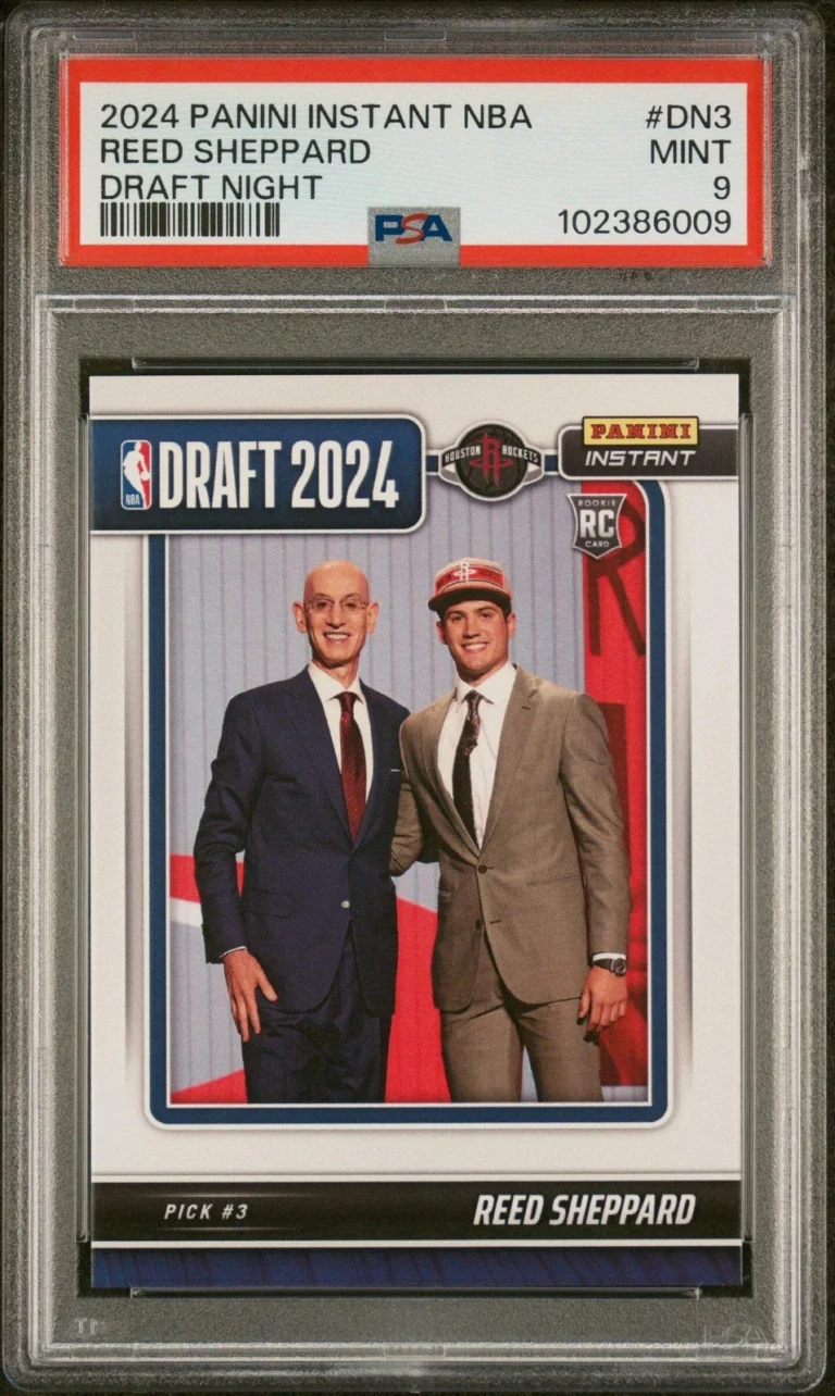 Graded 2024 Panini Instant Reed Sheppard #DN3 Draft Night Basketball Card PSA 9