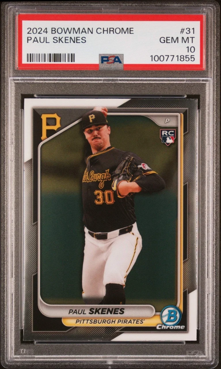 Graded 2024 Topps Bowman Chrome Paul Skenes #31 Rookie RC Baseball Card PSA 10