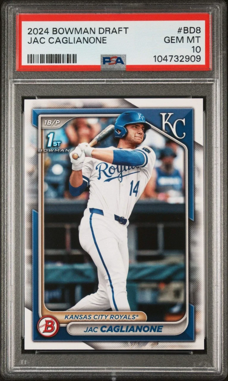 Graded 2024 Topps Bowman Draft Jac Caglianone #BD8 Rookie Baseball Card PSA 10