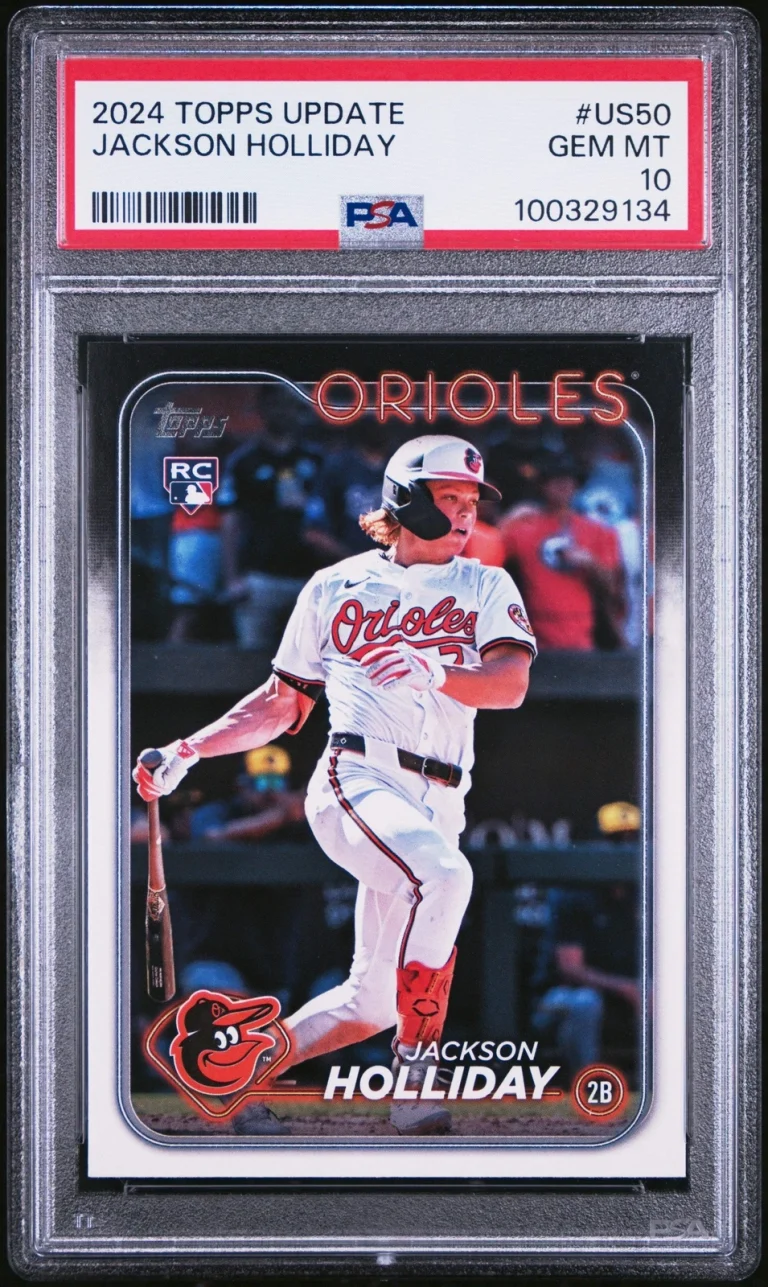 Graded 2024 Topps Update Jackson Holliday #US50 Rookie RC Baseball Card PSA 10