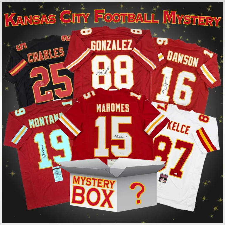 Autographed/Signed Kansas City Football Jersey Mystery Box PSA JSA BAS COA