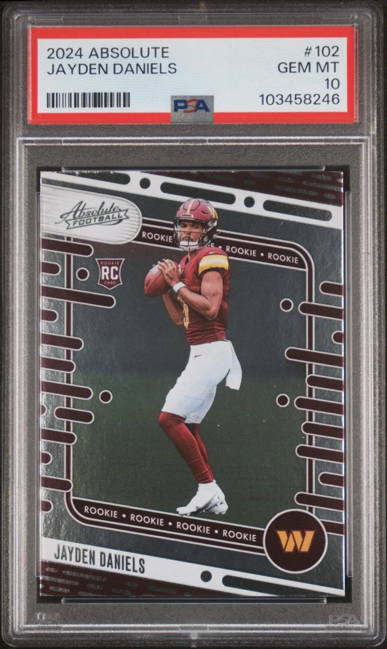 Graded 2024 Panini Absolute Jayden Daniels #102 Rookie RC Football Card PSA 10