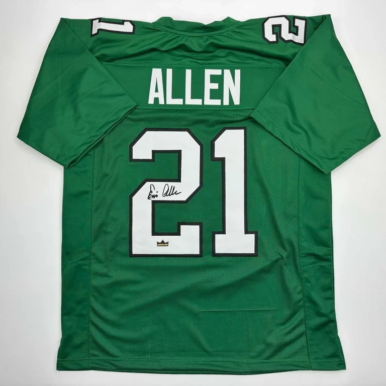 Facsimile Autographed Eric Allen Philadelphia Kelly Green Reprint Jersey Mens XL