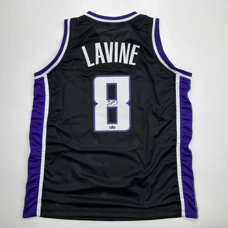 Facsimile Autographed Zach LaVine Sacramento Black Reprint Jersey Size Men's XL