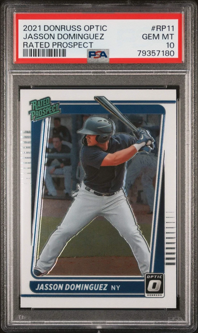 Graded 2021 Donruss Optic Jasson Dominguez #RP11 Prospects Baseball Card PSA 10