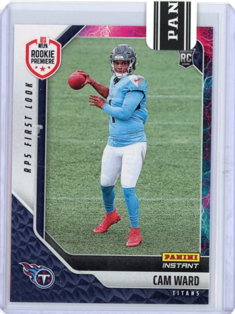 2025 Panini Instant NFL Cam Ward #4 RPS First Look Lightning /5 RC Football Card