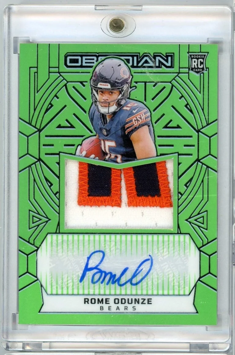2024 Panini Obsidian Rome Odunze #RJJ-ROE RPA Auto /5 Rookie RC Football Card