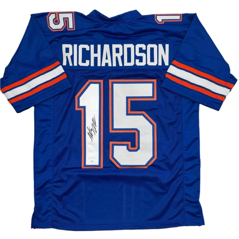 Autographed/Signed Anthony Richardson Florida Blue College Jersey JSA COA