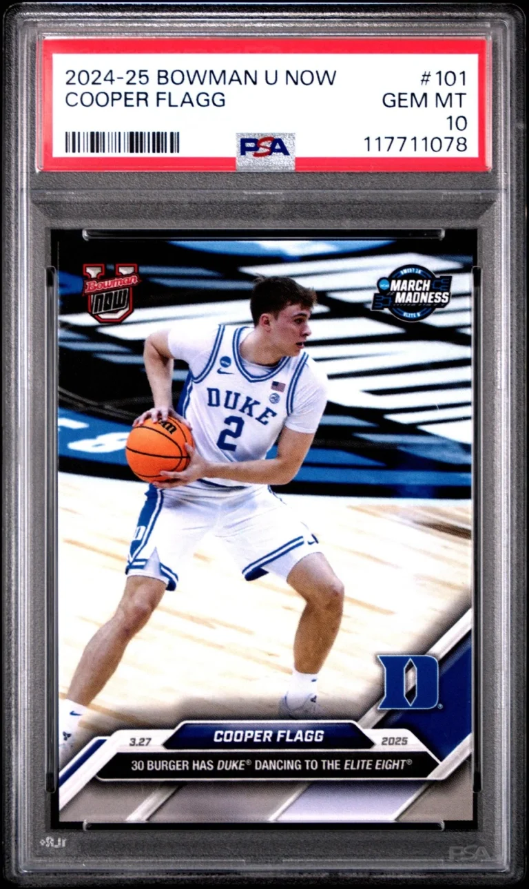Graded 2024 Topps Bowman U Now Cooper Flagg #101 Rookie Basketball Card PSA 10