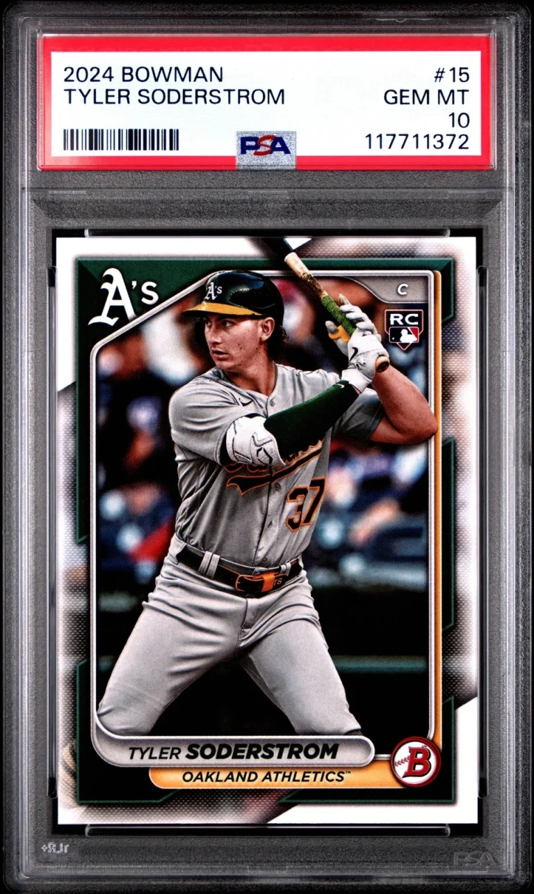 Graded 2024 Topps Bowman Tyler Soderstrom #15 Rookie RC Baseball Card PSA 10