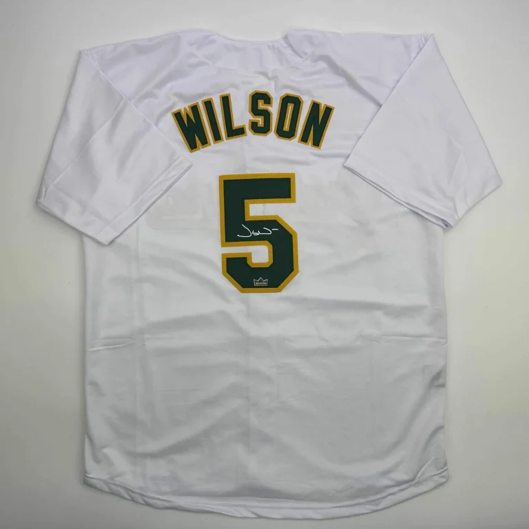 Facsimile Autographed Jacob Wilson Oakland White Reprint Jersey Size Men's XL