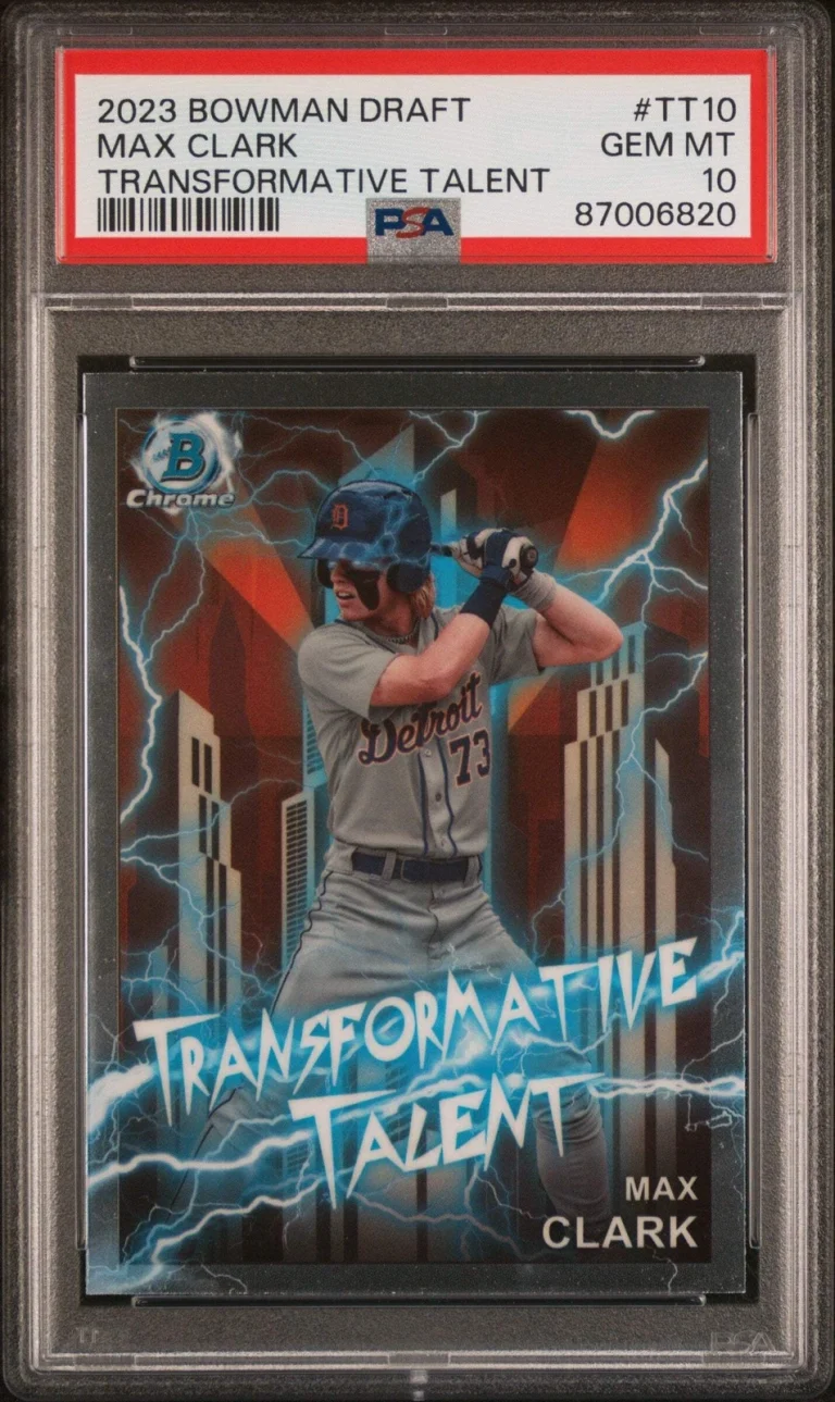 Graded 2023 Topps Bowman Draft Max Clark #TT10 Trans Talent Baseball Card PSA 10