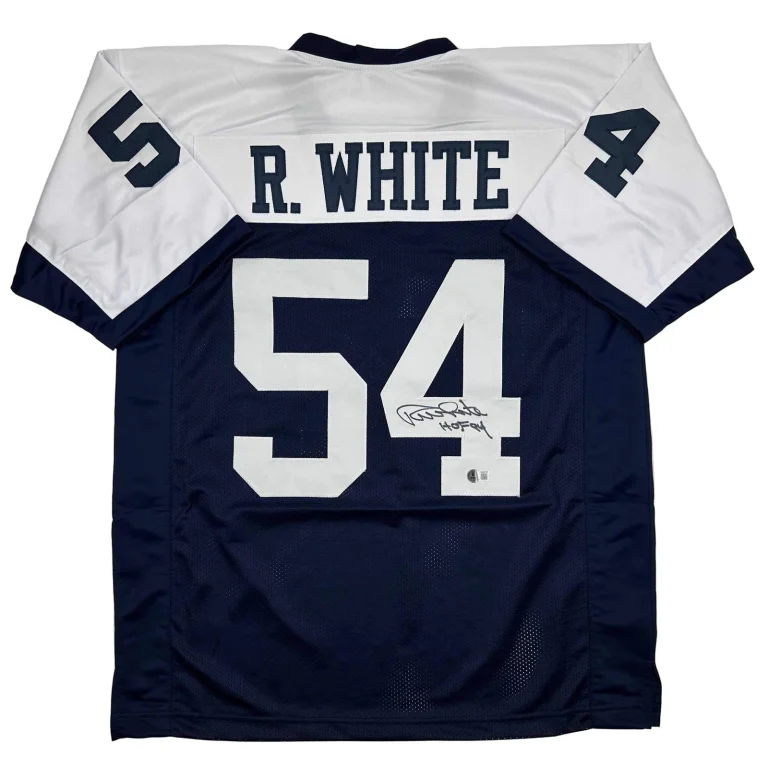 Autographed/Signed RANDY WHITE HOF 94 Dallas Thanksgiving Day Jersey JSA COA