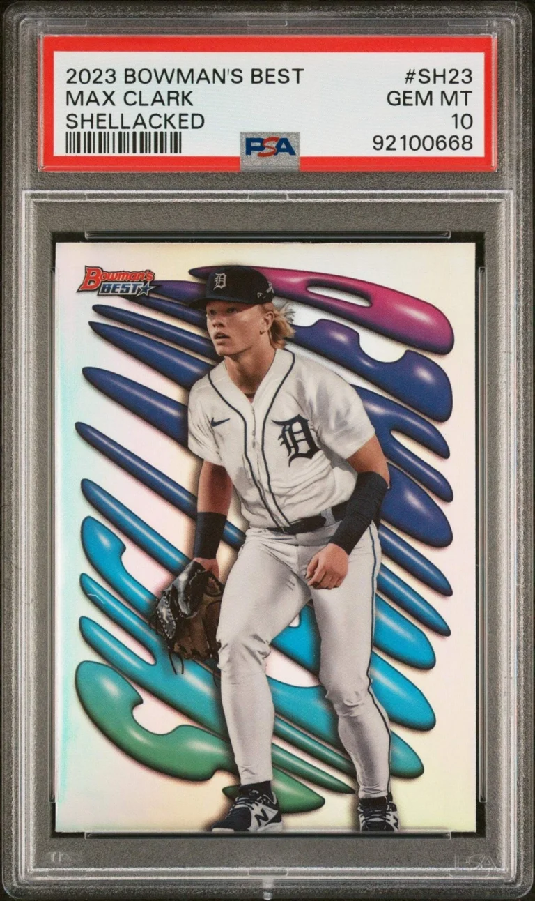 Graded 2023 Bowmans Best Max Clark #SH23 Shellacked Rookie Baseball Card PSA 10