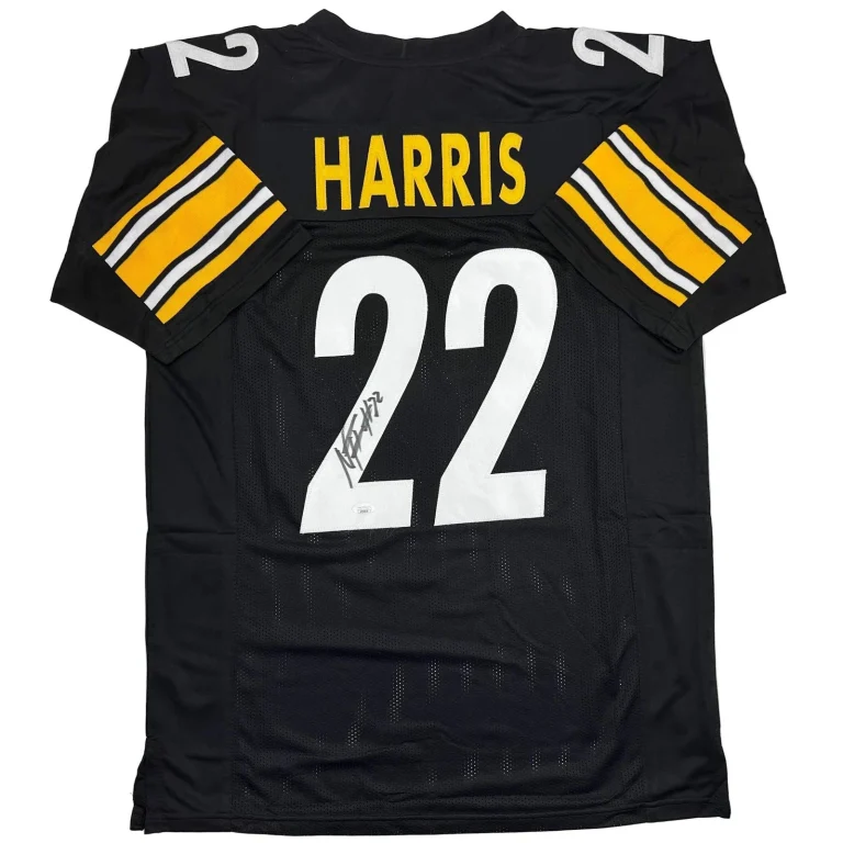 Autographed/Signed Najee Harris Pittsburgh Black Football Jersey Beckett BAS COA