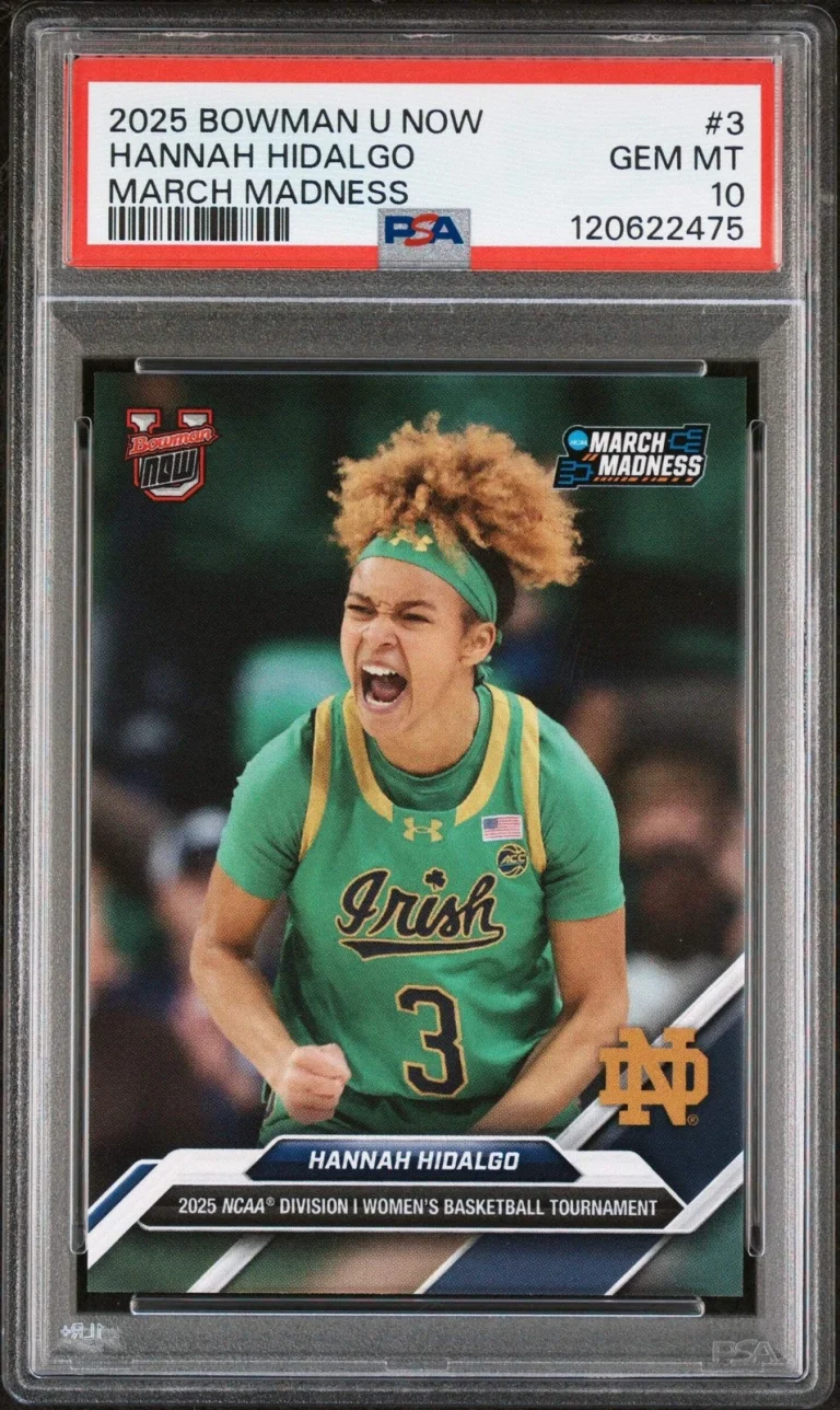 Graded 2025 Bowman U Now Hannah Hidalgo #3 March Madness Basketball Card PSA 10